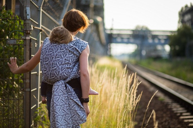 Chusta kółkowa/Ring Sling EverySlings fLOVEr Dark