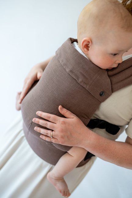 Baby Carrier Qusy Mini 2.0 - MOCHA MOUSSE LINEN