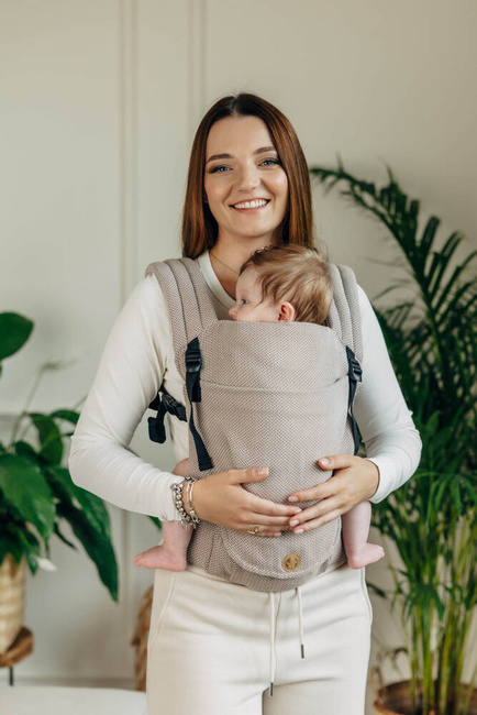LennyLamb baby carrier - LennyLight - Little Herringbone Almond
