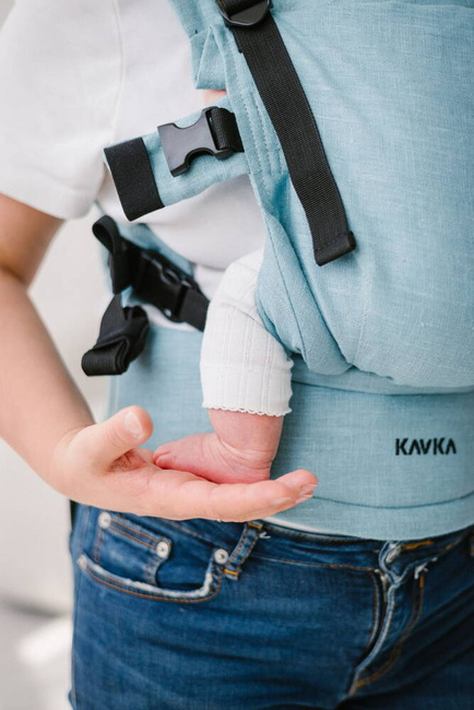 Baby carrier Kavka Multi-age: Aquamarine Linen 2024