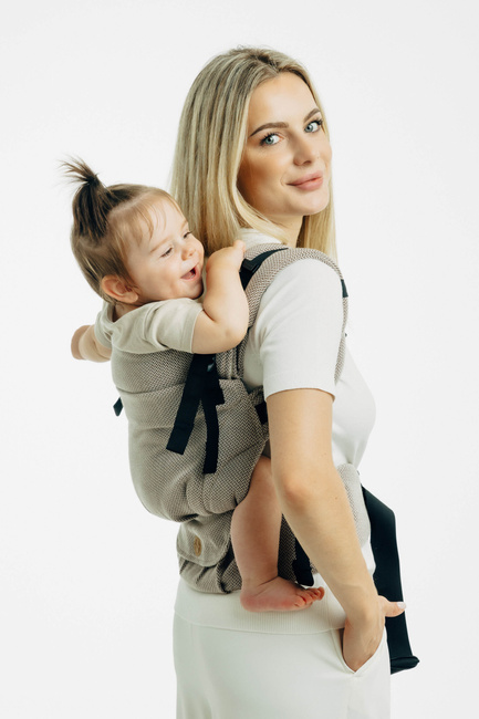 LennyLamb Baby carrier: LennyUpGrade: Little Herringbone Almond