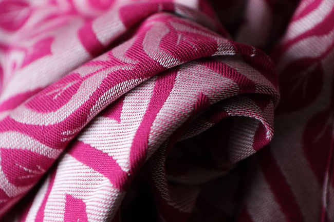 Woven Wrap Yaro Slings - La Vita Duo Fuchsia White Tencel Seacell