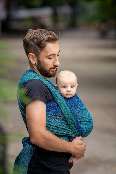 Chusta tkana EverySlings - Babyheart Mulberry