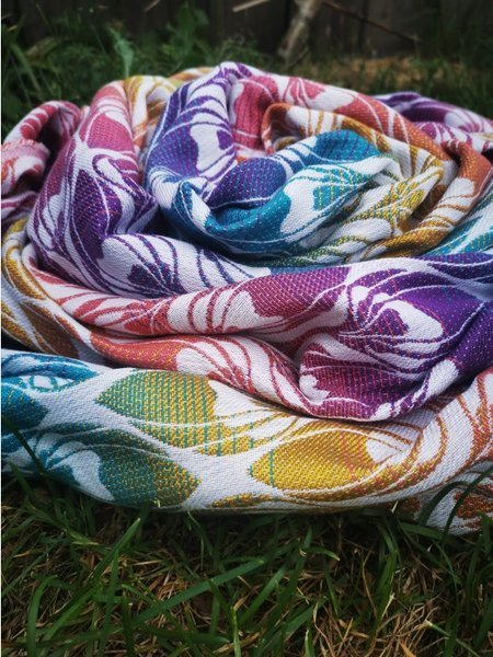 Chusta tkana Yaro La Fleur Trinity Caribbean Rainbow Cupro Tencel Linen