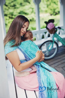 Woven wrap Beloved Slings Azure Dahlias