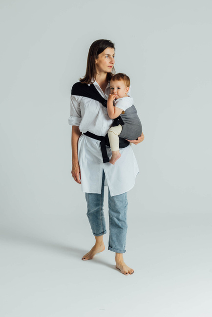 Baby Carrier LennyLamb LennyHip - Little Herringbone Ombre Grey