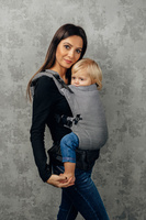 LennyLamb Baby carrier: LennyUpGrade: Litte Herringbone Ombre Grey