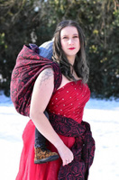Chusta tkana Yaro Sling - Roses Duo Red Black Glam Wrap