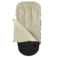 Zaffiro - Scandi iGrow Winter Footmuff with Premium Sheep Wool Black