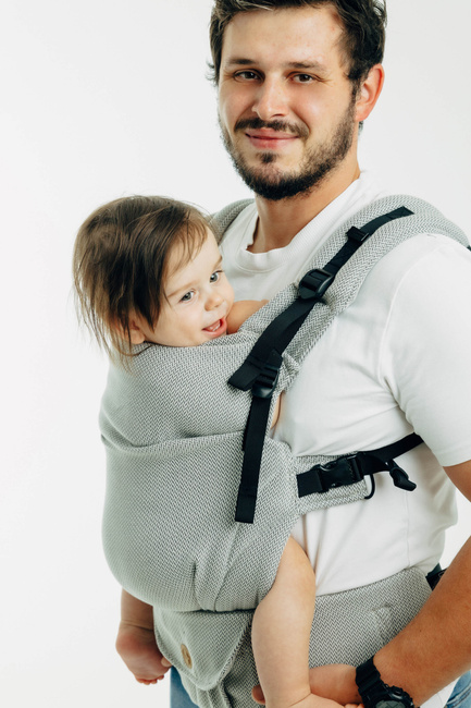 LennyLamb Baby carrier: LennyUpGrade: Little Herringbone Grey