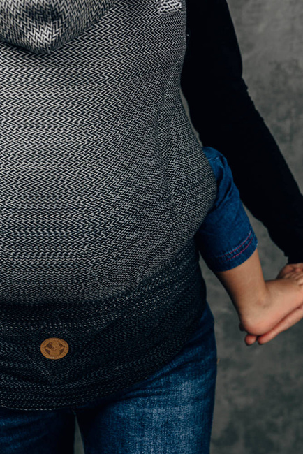 Nosidełko LennyLamb - LennyGo Jodełka Ombre Szary