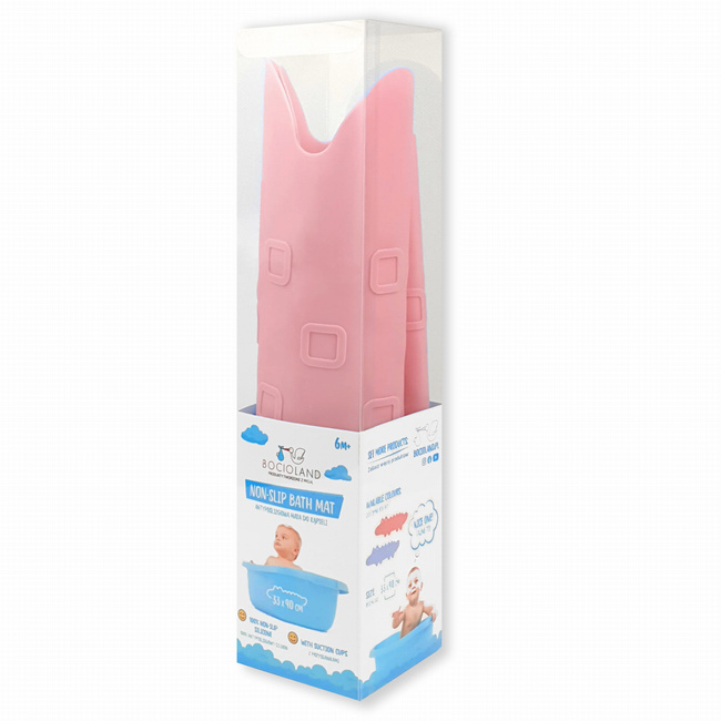 Bocioland - mata antypoślizgowa do kąpieli, różowy krokodyl
