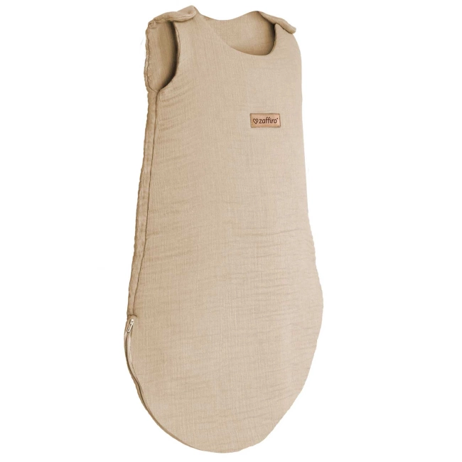 Zaffiro - Zaffiro Full Muslin Sleeping Bag 0.5 TOG 0–6m Beige