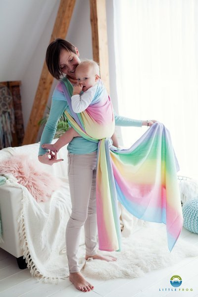 Chusta tkana Little Frog Bambusowy Turmalin