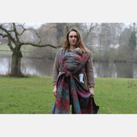 Chusta tkana Yaro Slings - Ava Trinity Maroon Rainbow Choco High Wool
