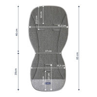 Zaffiro Wkładka do wózka 85 cm - Organic Grey Air