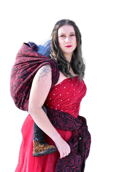 Chusta tkana Yaro Sling - Roses Duo Red Black Glam Wrap