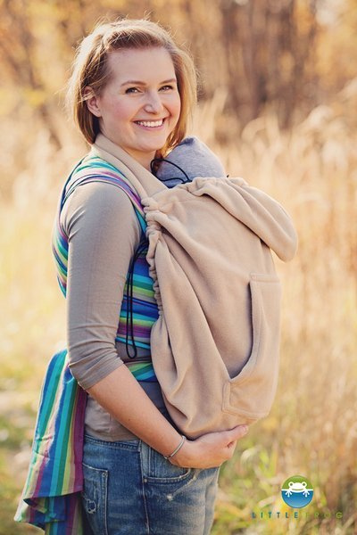Osłonka Polarowa Little Frog Przytulna Żabka Beżowa