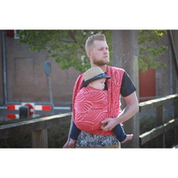 Chusta tkana Yaro Dandy Red White Hemp