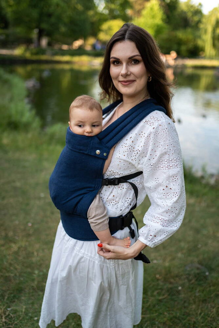 Nosidełko regulowane Qusy - Linen Navy