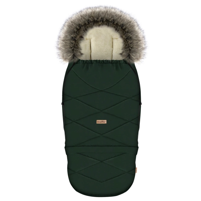 Zaffiro - Nordico GrowUp Wool Sleeping Bag Bottle Green