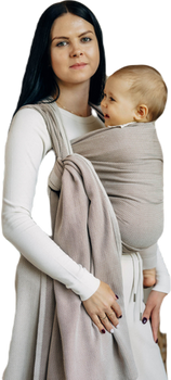Basic Line Baby Sling LennyLamb - Little Herringbone Almond