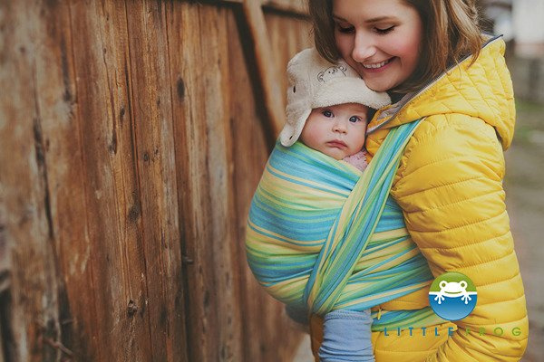 Chusta tkana Little Frog - Bambusowy Awenturyn