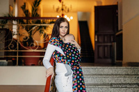 Chusta tkana Lenny Lamb Polka Dots Tęczowe Dark