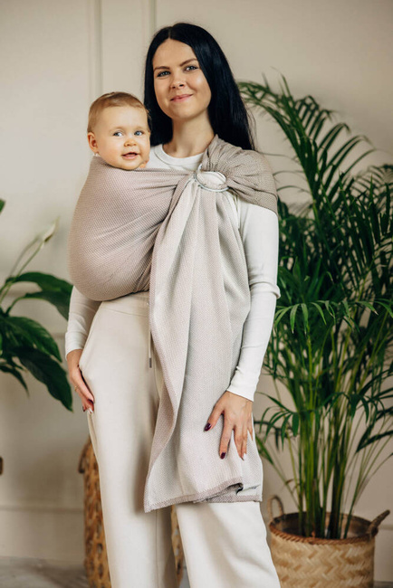 Chusta kółkowa LennyLamb - Mała Jodełka Almond