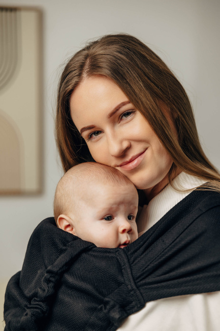 LennyHybrid Half Buckle Carrier - Basic Line Little Herringbone Ebony Black