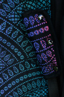 LennyLamb Anti-sweat pram liner (for a stroller) - Peacok's Tail Black Opal