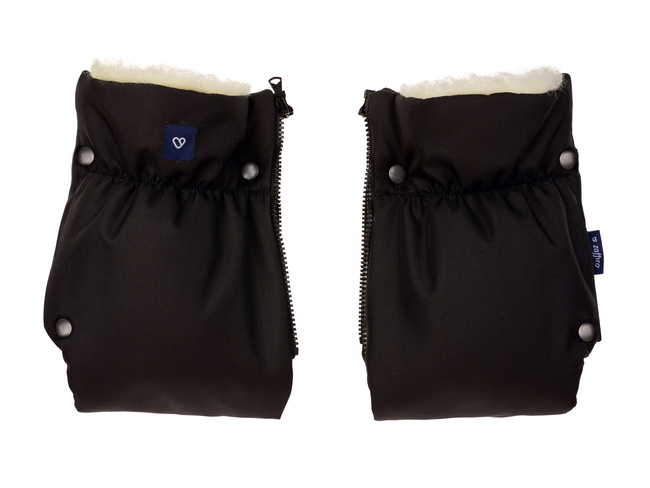 2w1 Premium Stroller Hand Muff - Black Color