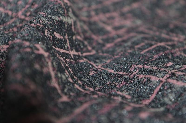 Szal Yaro Sparkling Ultra Pink Grey Linen Glam