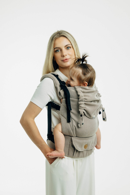 Ergonomiczne nosidełko regulowane - LennyUpGrade Pro: Mała Jodełka Almond