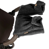 Zaffiro - Stroller Hand Muff Made of Natural Premium Sheep Wool - Anthracite