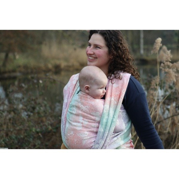 Woven wrap Yaro Duo Macarons Rainbow Tencel