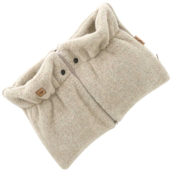 Zaffiro - Stroller Hand Muff Made of Natural Premium Sheep Wool - Beige