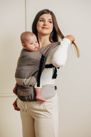 LennyLamb baby carrier - LennyLight - Little Herringbone Caffe Latte