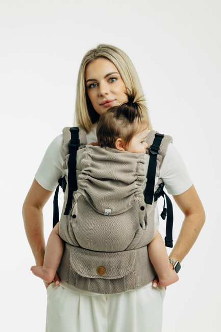 LennyLamb Baby carrier: LennyUpGrade: Little Herringbone Almond