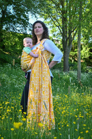 Chusta tkana Yaro Slings - Petals Duo Yellow White Seacell