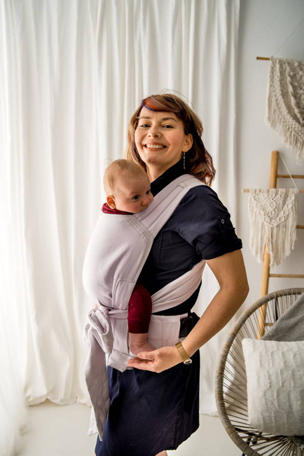 Nosidełko Kavka Handy: Lilac Herringbone Bamboo