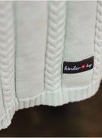 Kinder Hop knitted baby blanket - Turquoise, 90x65, 100% cotton
