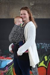 Woven Wrap Yaro Braid Black Natural Seacell Wrap