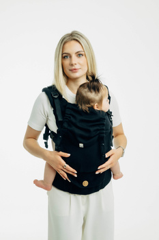 LennyLamb Baby carrier: LennyUpGrade: Little Herringbone Black Heban