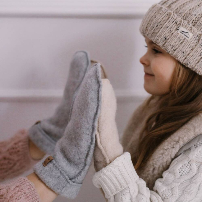 Zaffiro - Rękawiczki dla dorosłych Wełna premium S/M Grey