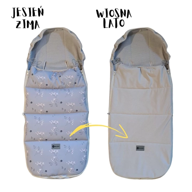 Rollersy - Bezpieczny śpiworek do auta -Grey Gypso