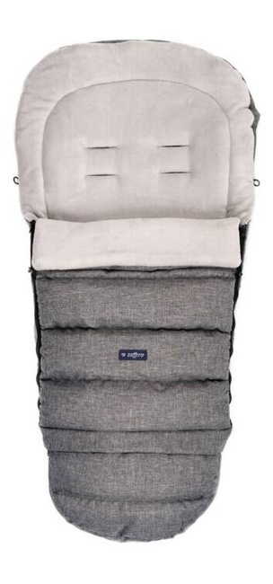 Zaffiro - Śpiwór do wózka iGrow 2.0 Plusz + Melanż Szary