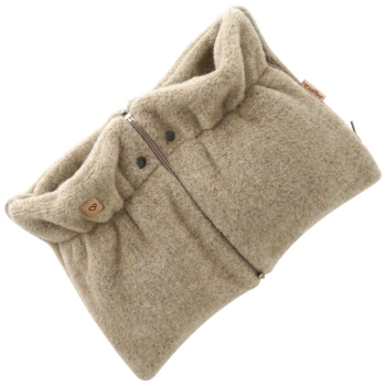 Zaffiro - Stroller Hand Muff Made of Natural Premium Sheep Wool - Brown