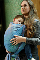 Chusta tkana Yaro Slings - Oasis Puffy Aqua Grad Blue Bronze Seacell