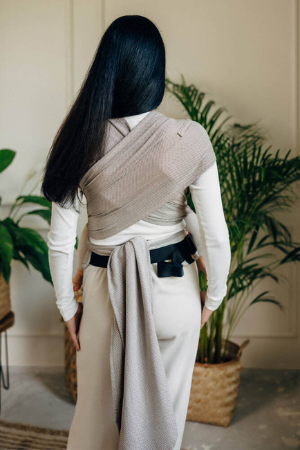 LennyHybrid Half Buckle Carrier - Little Herringbone Almond